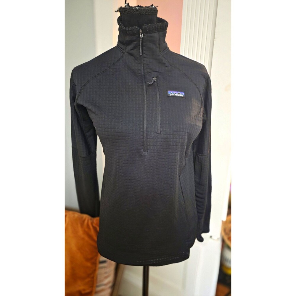 Patagonia R1 Mars Fleece 1/2 Zip Pullover Womens Size Medium Black